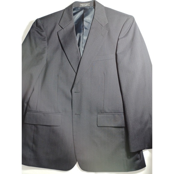 Men's Jeffrey Banks Couture Dark Blue‎ Pinstripe Suit , Size 40 Small - Picture 2 of 8